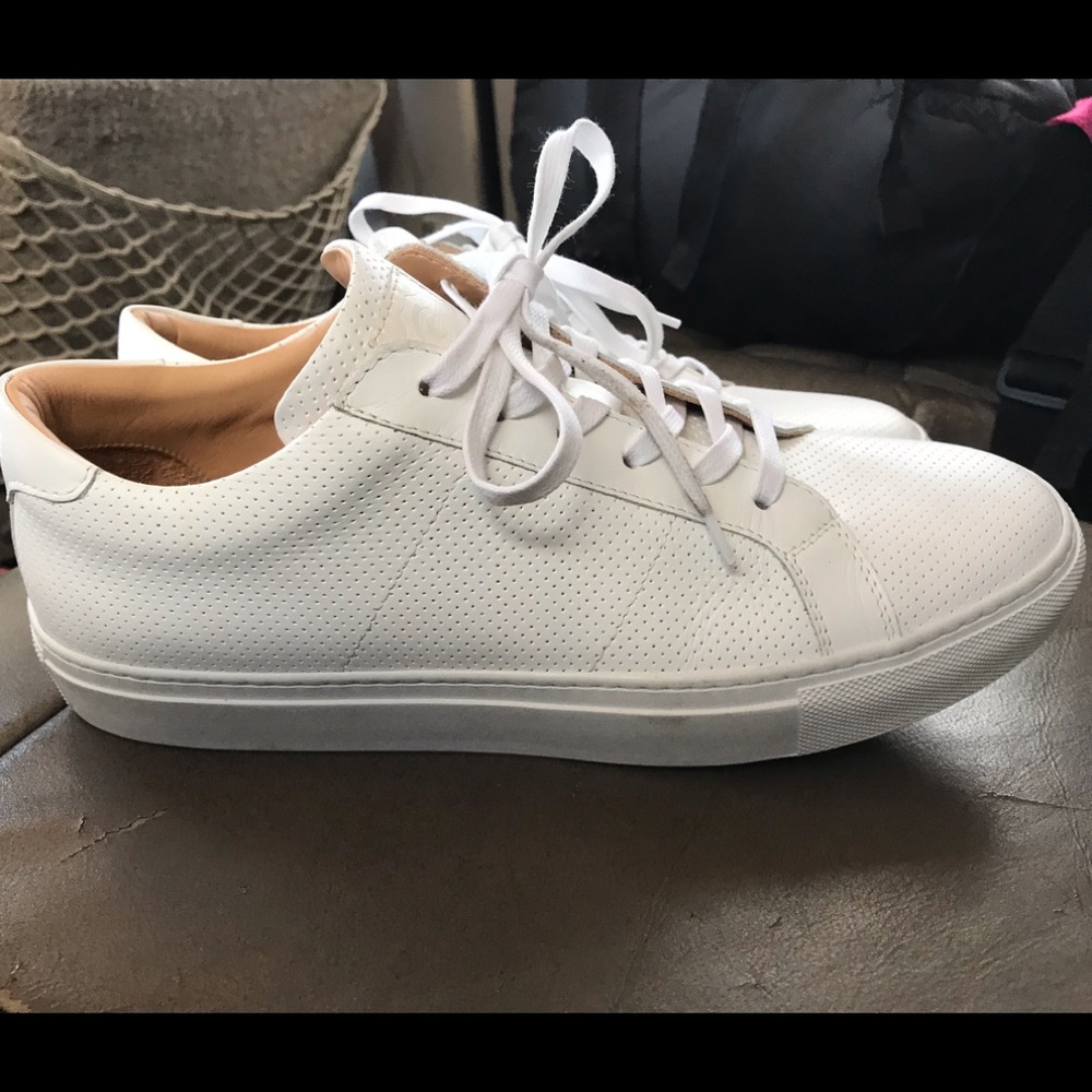 GREATS classic all white everyday sneakers